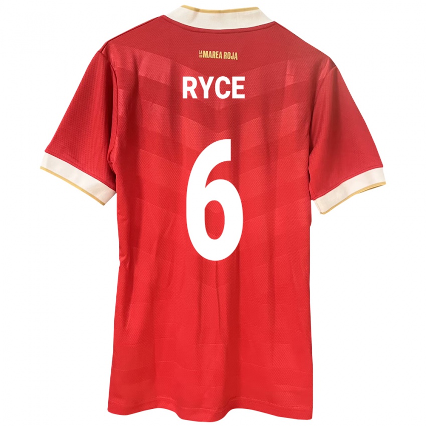 Mujer Camiseta Panamá Anel Ryce #6 Rojo 1ª Equipación 24-26 La Camisa México