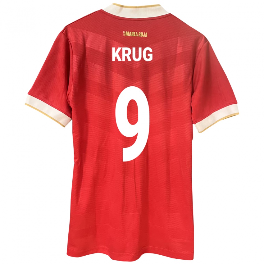 Mujer Camiseta Panamá Frederick Krug #9 Rojo 1ª Equipación 24-26 La Camisa México