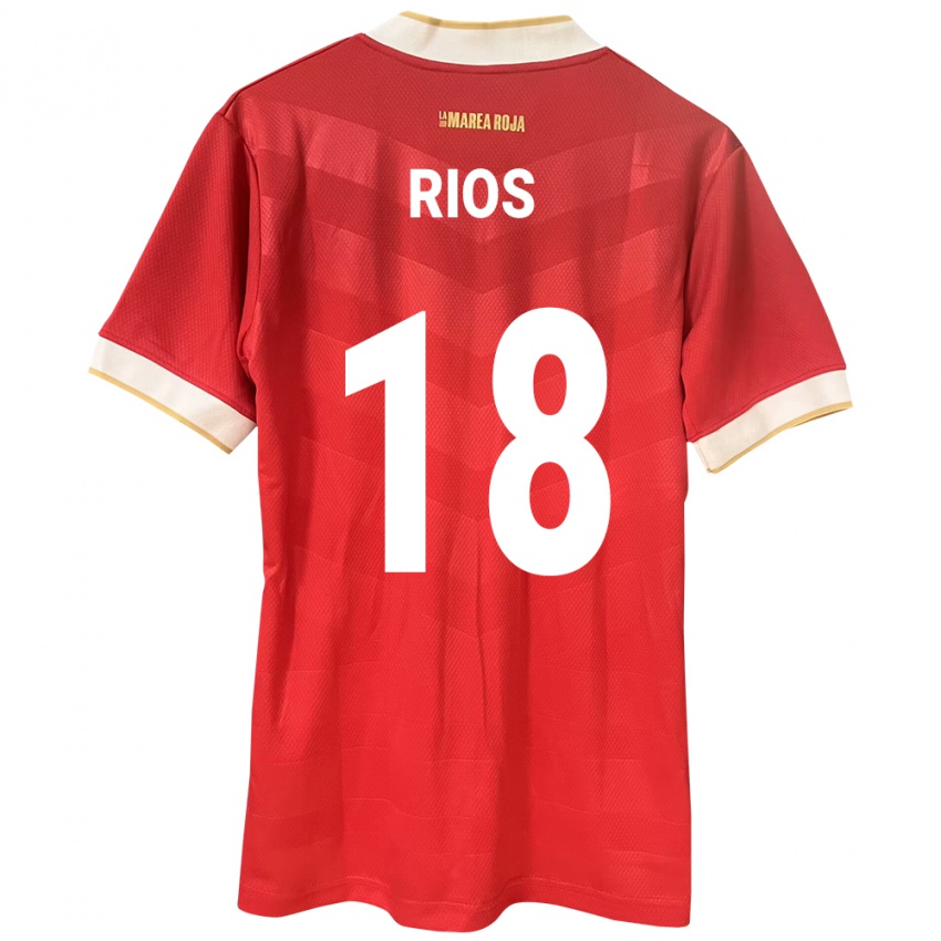 Mujer Camiseta Panamá Héctor Ríos #18 Rojo 1ª Equipación 24-26 La Camisa México
