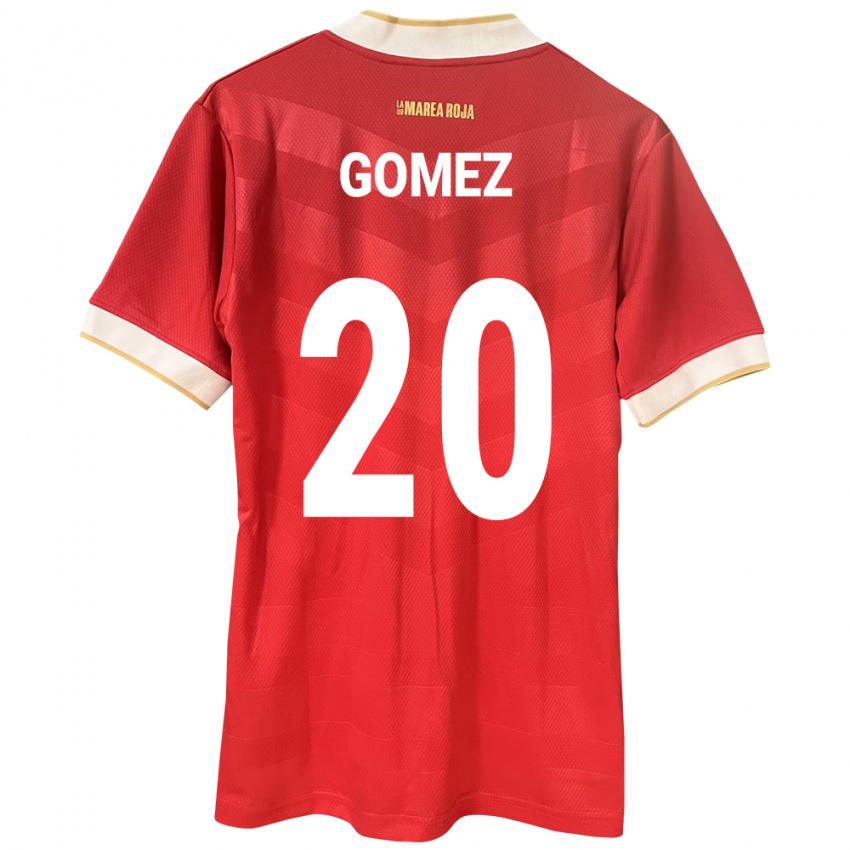 Mujer Camiseta Panamá Ernesto Gómez #20 Rojo 1ª Equipación 24-26 La Camisa México