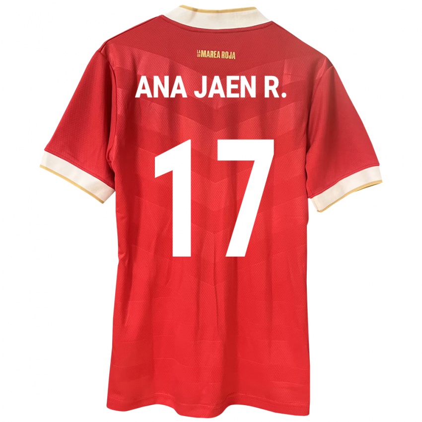Mujer Camiseta Panamá Ana Jaén Rodríguez #17 Rojo 1ª Equipación 24-26 La Camisa México