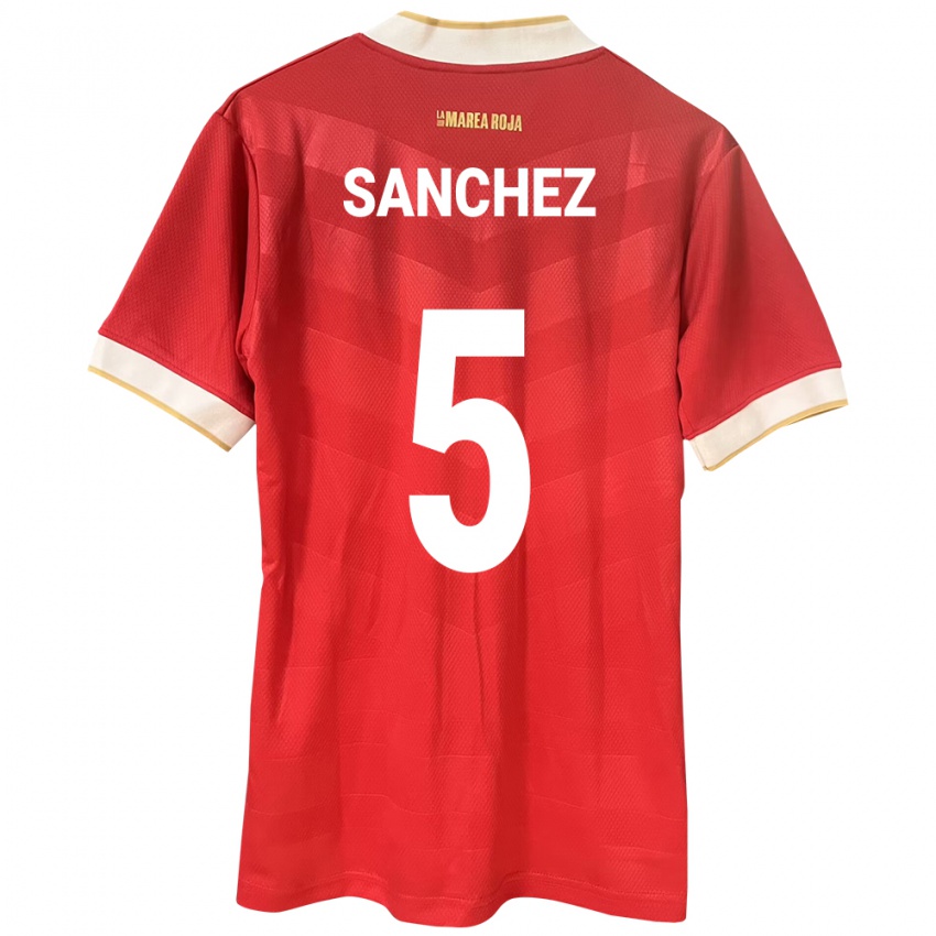 Mujer Camiseta Panamá Leydis Sánchez #5 Rojo 1ª Equipación 24-26 La Camisa México