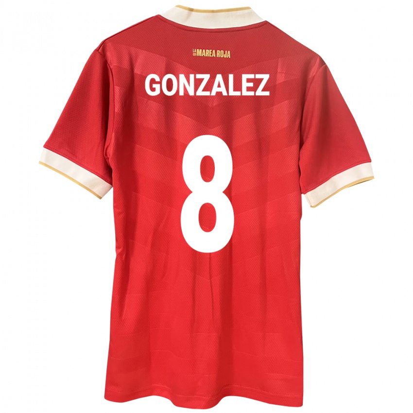 Mujer Camiseta Panamá Schiandra González #8 Rojo 1ª Equipación 24-26 La Camisa México