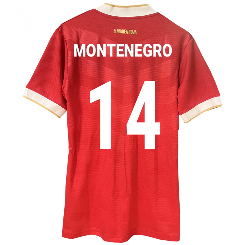 Mujer Camiseta Panamá Carmen Montenegro #14 Rojo 1ª Equipación 24-26 La Camisa México