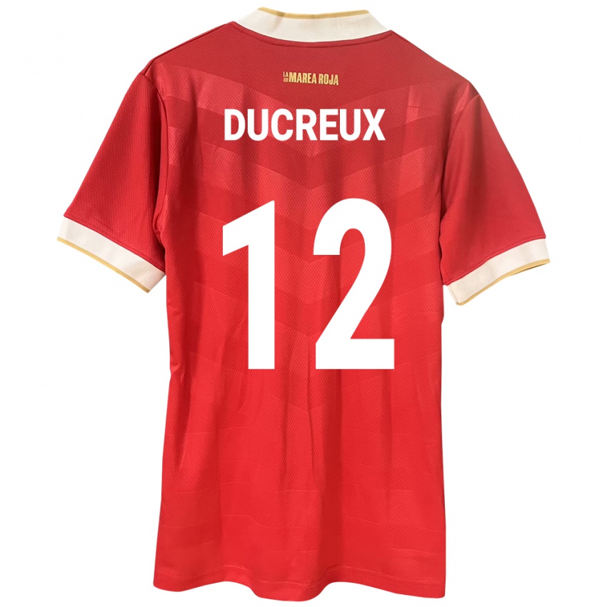 Mujer Camiseta Panamá Nadia Ducreux #12 Rojo 1ª Equipación 24-26 La Camisa México