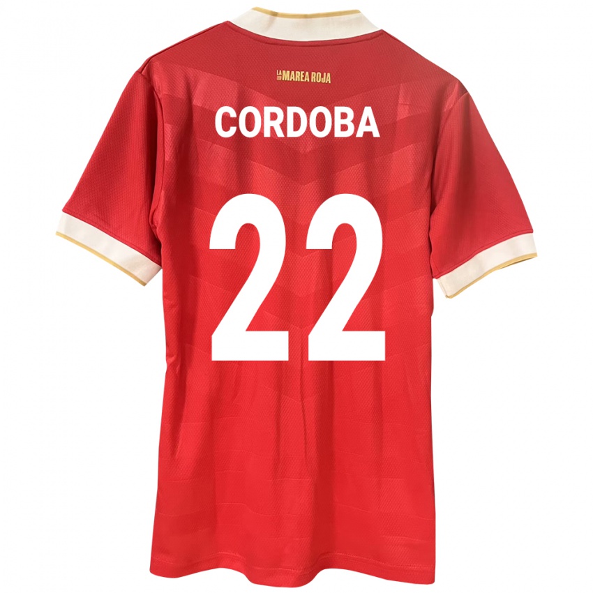 Mujer Camiseta Panamá Farissa Córdoba #22 Rojo 1ª Equipación 24-26 La Camisa México