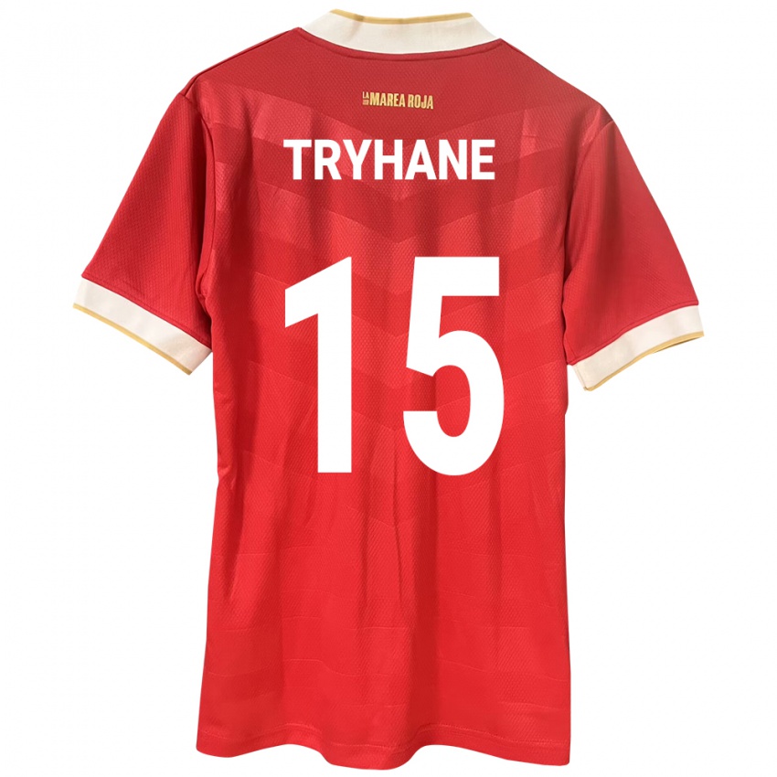 Mujer Camiseta Panamá Izaura Tryhane #15 Rojo 1ª Equipación 24-26 La Camisa México
