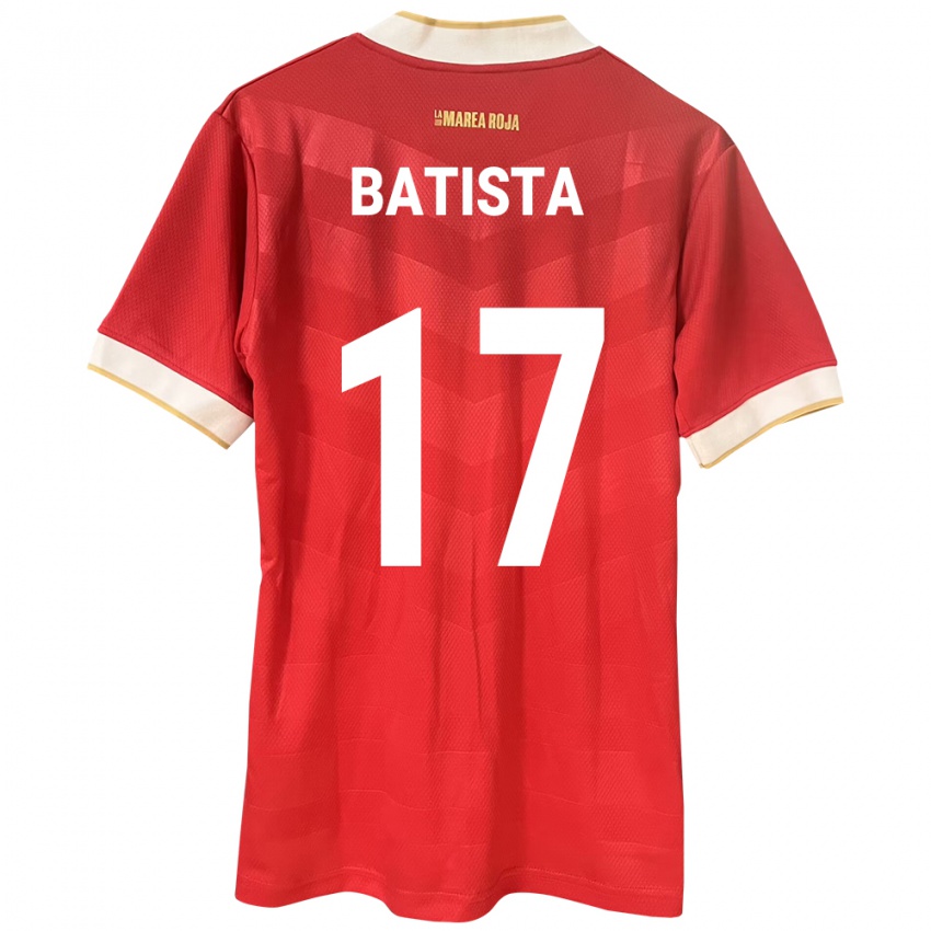 Mujer Camiseta Panamá Laurie Batista #17 Rojo 1ª Equipación 24-26 La Camisa México