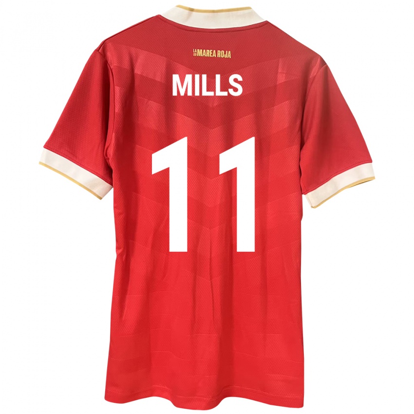 Mujer Camiseta Panamá Natalia Mills #11 Rojo 1ª Equipación 24-26 La Camisa México