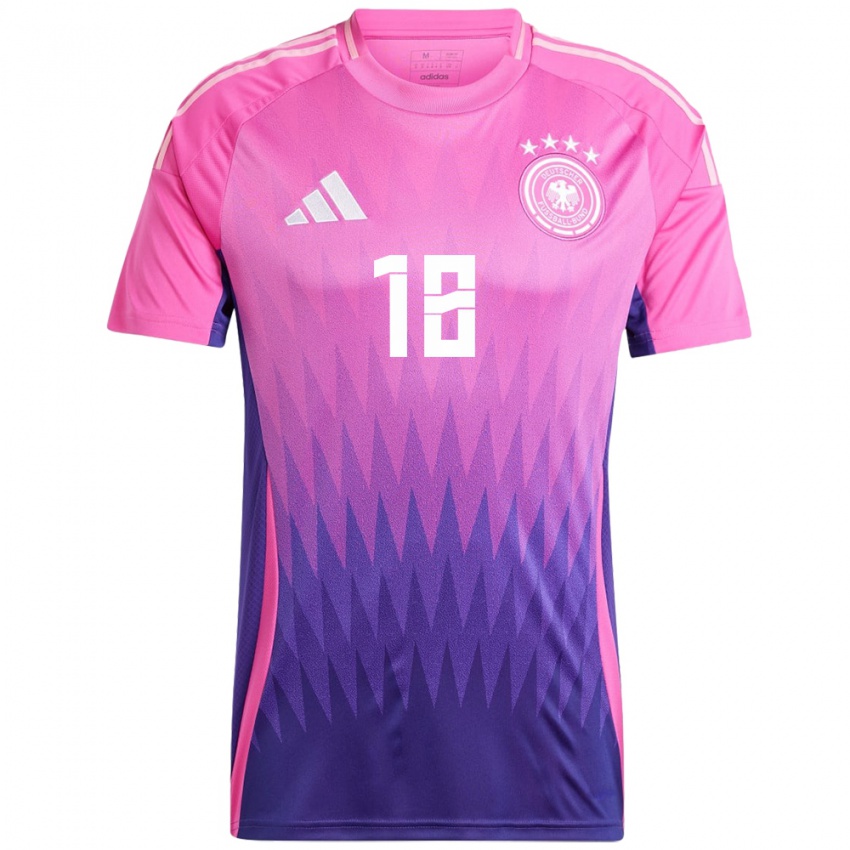 Mujer Camiseta Alemania Jonas Hofmann #18 Rosado Morado 2ª Equipación 24-26 La Camisa México