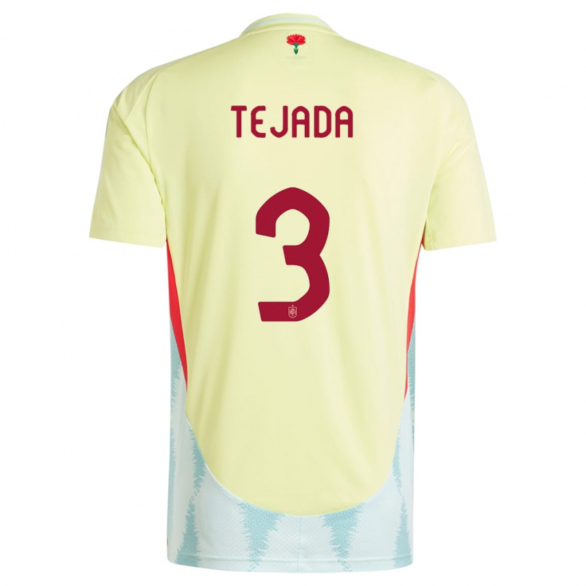 Mujer Camiseta España Ana Tejada #3 Amarillo 2ª Equipación 24-26 La Camisa México