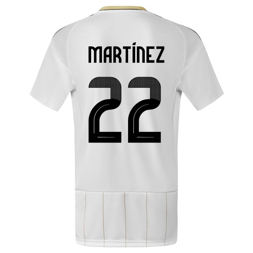 Mujer Camiseta Costa Rica Carlos Martinez #22 Blanco 2ª Equipación 24-26 La Camisa México