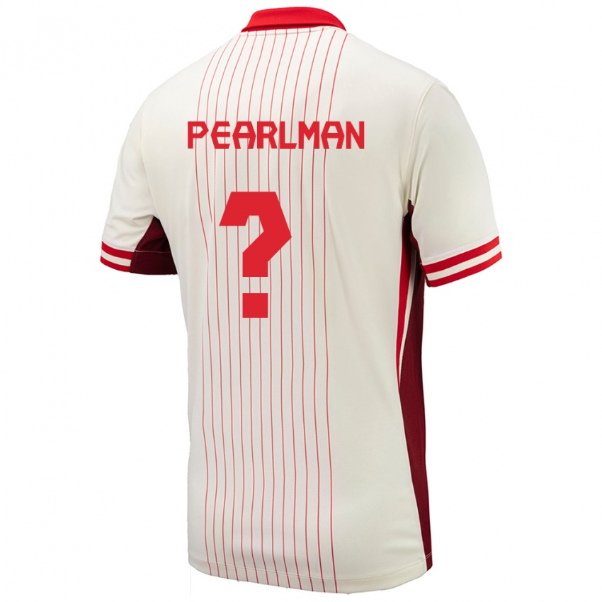 Mujer Camiseta Canadá Adam Pearlman #0 Blanco 2ª Equipación 24-26 La Camisa México