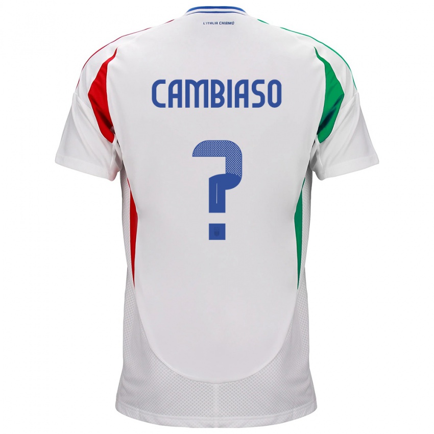 Mujer Camiseta Italia Andrea Cambiaso #0 Blanco 2ª Equipación 24-26 La Camisa México