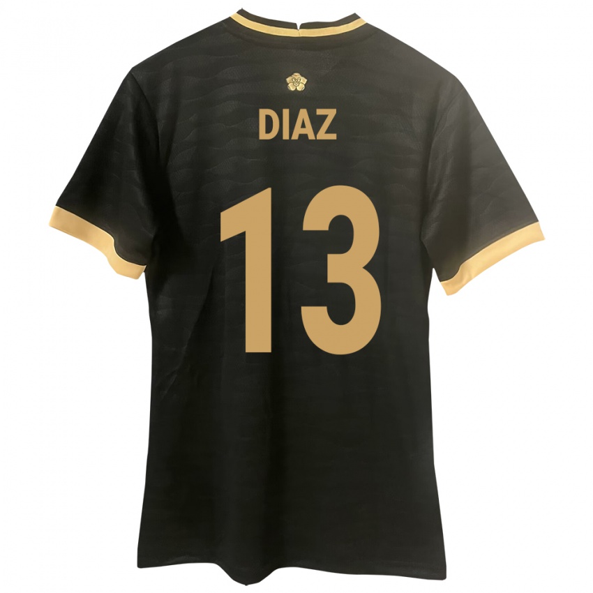 Mujer Camiseta Panamá Érick Díaz #13 Negro 2ª Equipación 24-26 La Camisa México