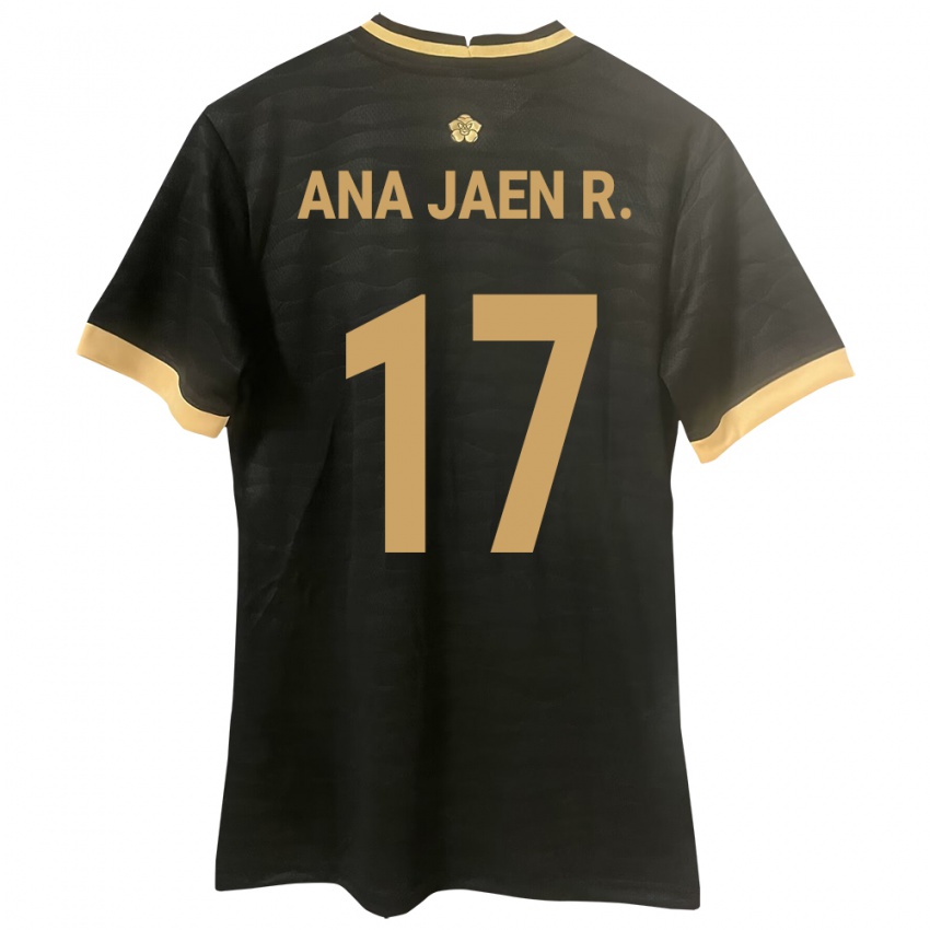 Mujer Camiseta Panamá Ana Jaén Rodríguez #17 Negro 2ª Equipación 24-26 La Camisa México