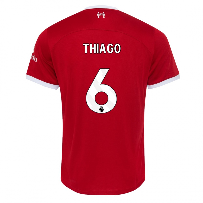Niño Camiseta Thiago #6 Rojo 1ª Equipación 2023/24 La Camisa México
