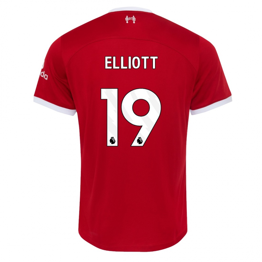 Niño Camiseta Harvey Elliott #19 Rojo 1ª Equipación 2023/24 La Camisa México