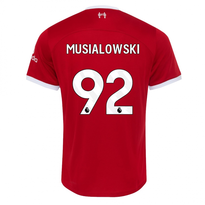 Niño Camiseta Mateusz Musialowski #92 Rojo 1ª Equipación 2023/24 La Camisa México