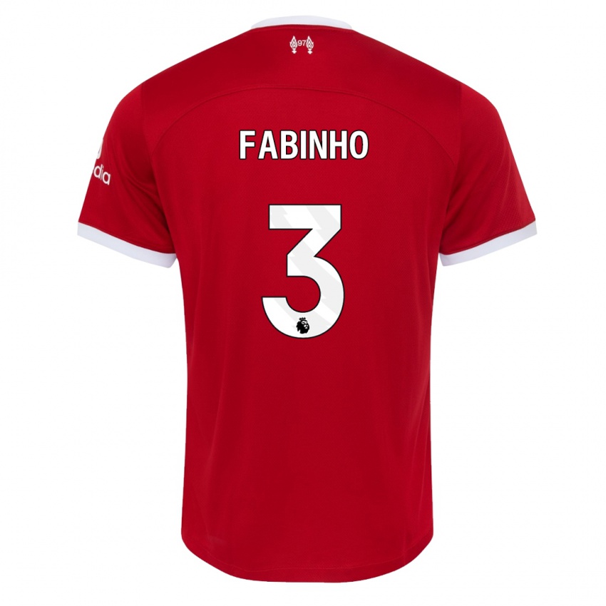 Niño Camiseta Fabinho #3 Rojo 1ª Equipación 2023/24 La Camisa México