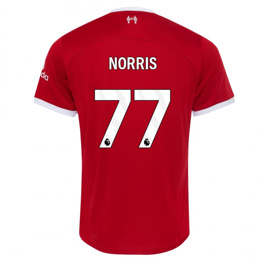 Niño Camiseta James Norris #77 Rojo 1ª Equipación 2023/24 La Camisa México