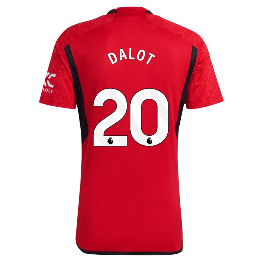 Niño Camiseta Diogo Dalot #20 Rojo 1ª Equipación 2023/24 La Camisa México
