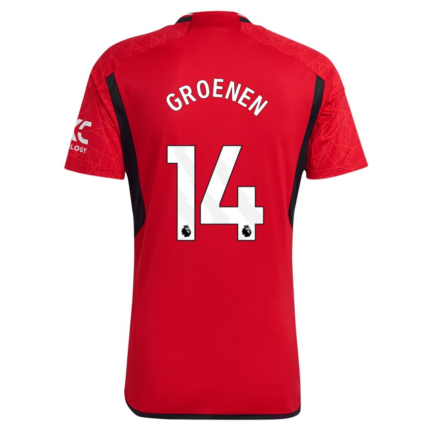 Niño Camiseta Jackie Groenen #14 Rojo 1ª Equipación 2023/24 La Camisa México