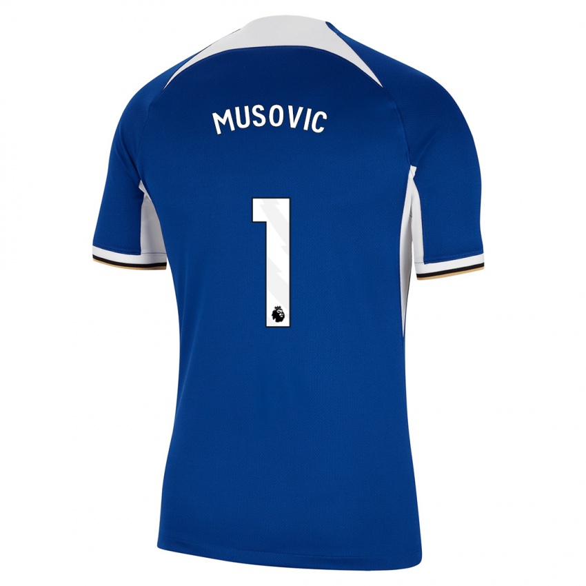 Niño Camiseta Zecira Musovic #1 Azul 1ª Equipación 2023/24 La Camisa México