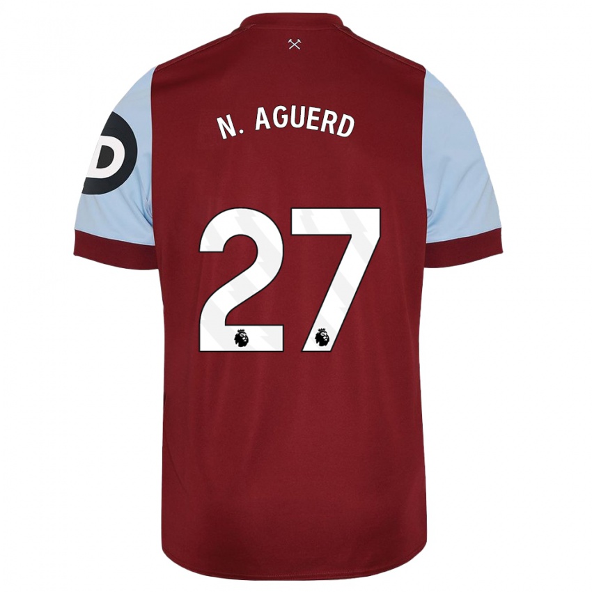 Niño Camiseta Nayef Aguerd #27 Granate 1ª Equipación 2023/24 La Camisa México
