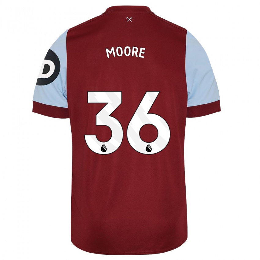 Niño Camiseta Sean Moore #36 Granate 1ª Equipación 2023/24 La Camisa México