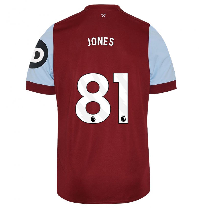 Niño Camiseta Liam Jones #81 Granate 1ª Equipación 2023/24 La Camisa México