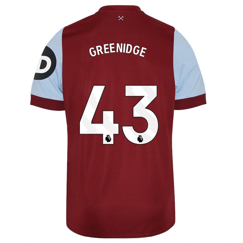 Niño Camiseta Will Greenidge #43 Granate 1ª Equipación 2023/24 La Camisa México