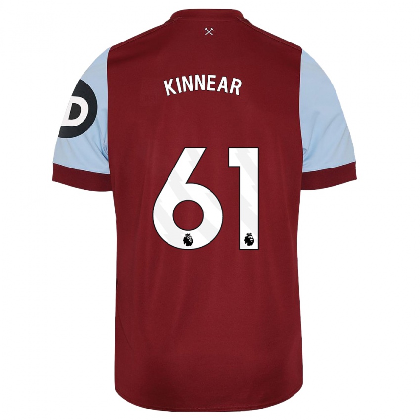 Niño Camiseta Brian Kinnear #61 Granate 1ª Equipación 2023/24 La Camisa México