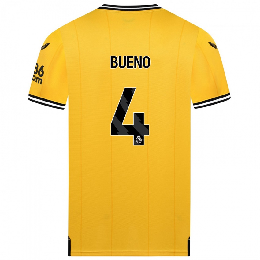 Niño Camiseta Santiago Bueno #4 Amarillo 1ª Equipación 2023/24 La Camisa México