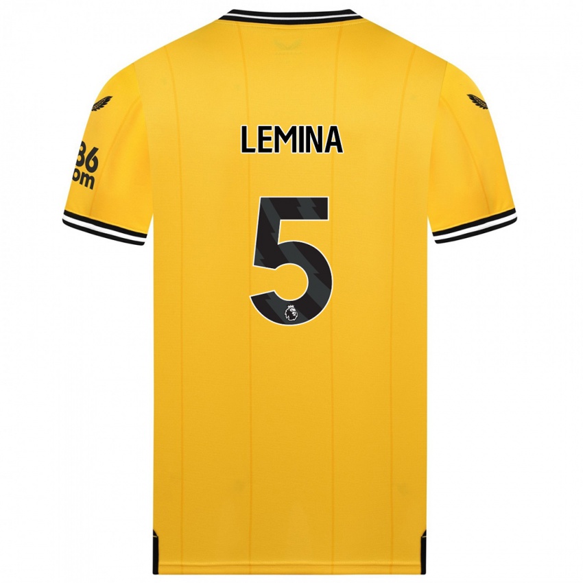 Niño Camiseta Mario Lemina #5 Amarillo 1ª Equipación 2023/24 La Camisa México