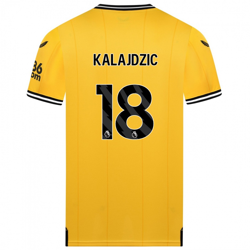 Niño Camiseta Sasa Kalajdzic #18 Amarillo 1ª Equipación 2023/24 La Camisa México