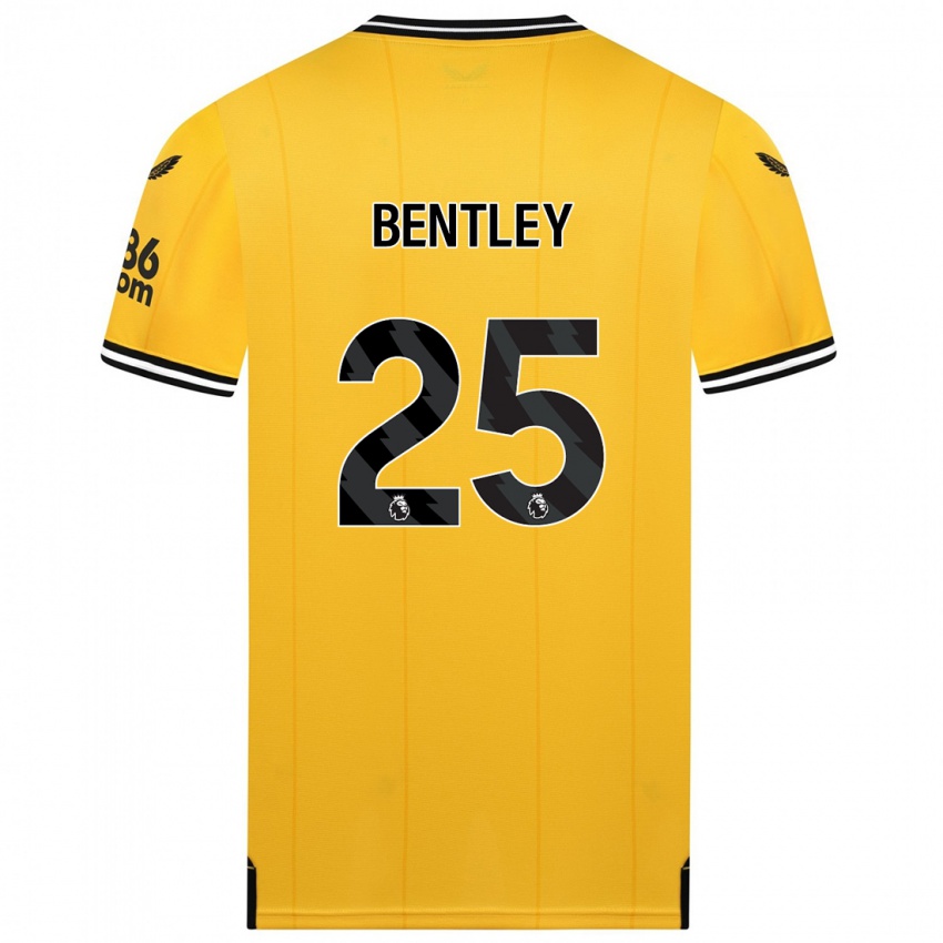 Niño Camiseta Daniel Bentley #25 Amarillo 1ª Equipación 2023/24 La Camisa México