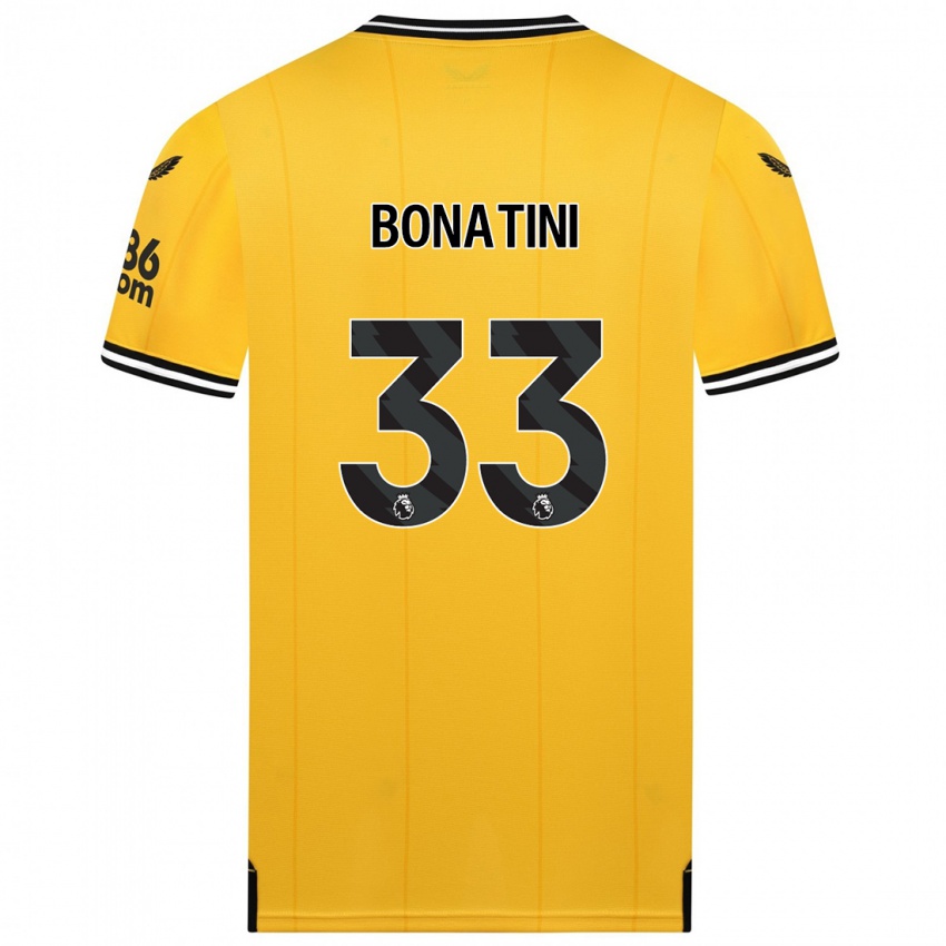 Niño Camiseta Leo Bonatini #33 Amarillo 1ª Equipación 2023/24 La Camisa México