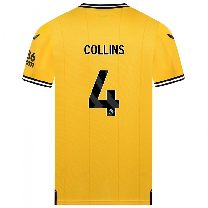Niño Camiseta Nathan Collins #4 Amarillo 1ª Equipación 2023/24 La Camisa México