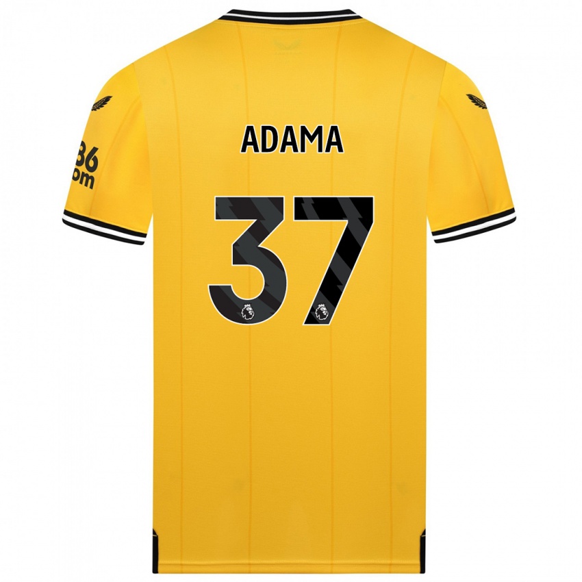 Niño Camiseta Adama Traore #37 Amarillo 1ª Equipación 2023/24 La Camisa México