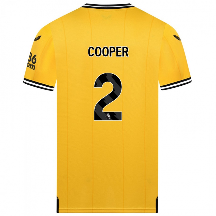 Niño Camiseta Laura Cooper #2 Amarillo 1ª Equipación 2023/24 La Camisa México