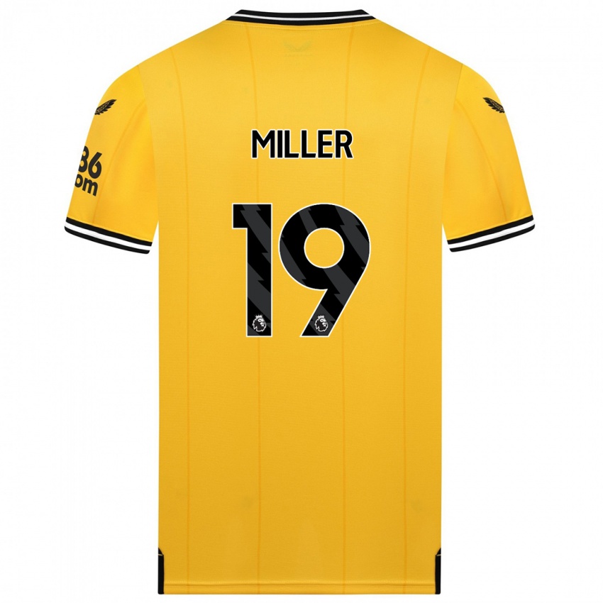 Niño Camiseta Ali Miller #19 Amarillo 1ª Equipación 2023/24 La Camisa México