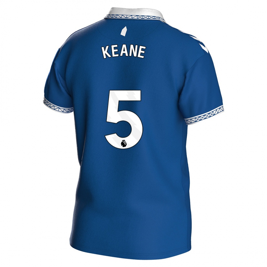 Niño Camiseta Michael Keane #5 Azul Real 1ª Equipación 2023/24 La Camisa México