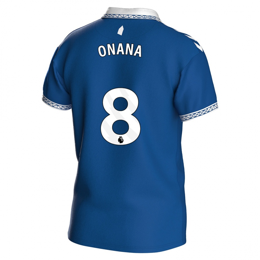 Niño Camiseta Amadou Onana #8 Azul Real 1ª Equipación 2023/24 La Camisa México
