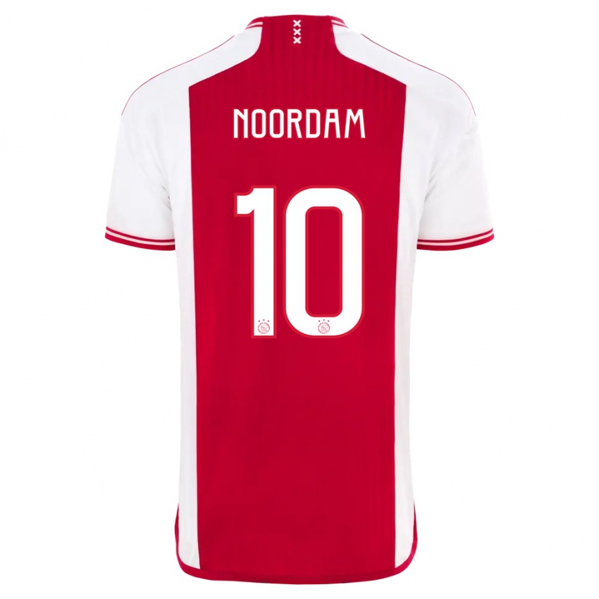 Niño Camiseta Nadine Noordam #10 Rojo Blanco 1ª Equipación 2023/24 La Camisa México