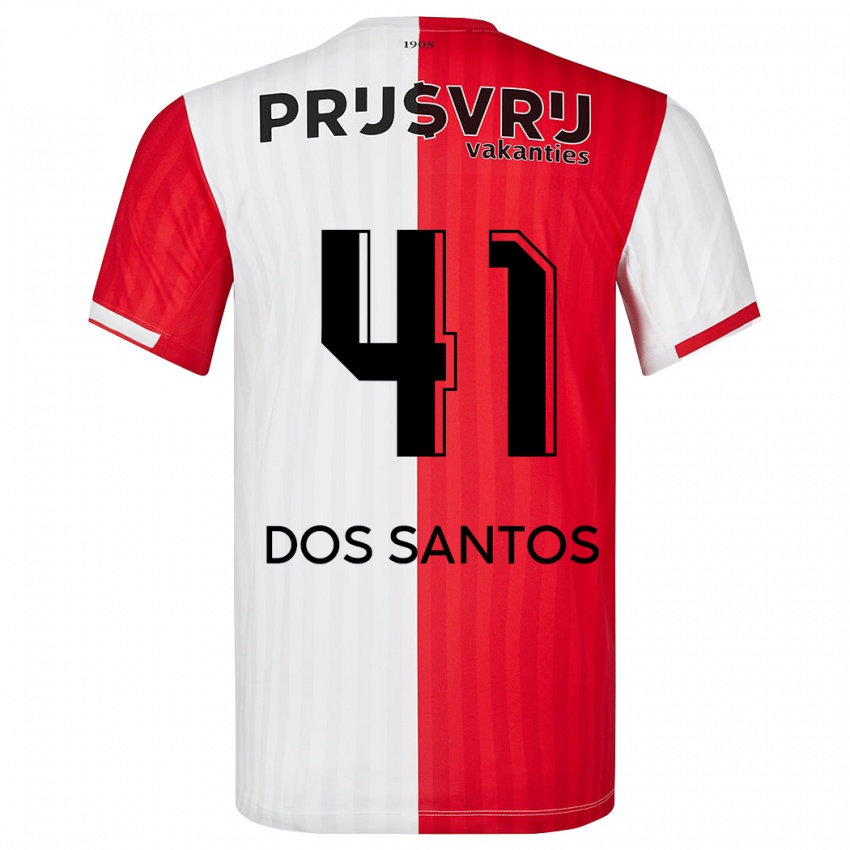 Niño Camiseta Giuliany Ben-David Dos Santos #41 Rojo Blanco 1ª Equipación 2023/24 La Camisa México