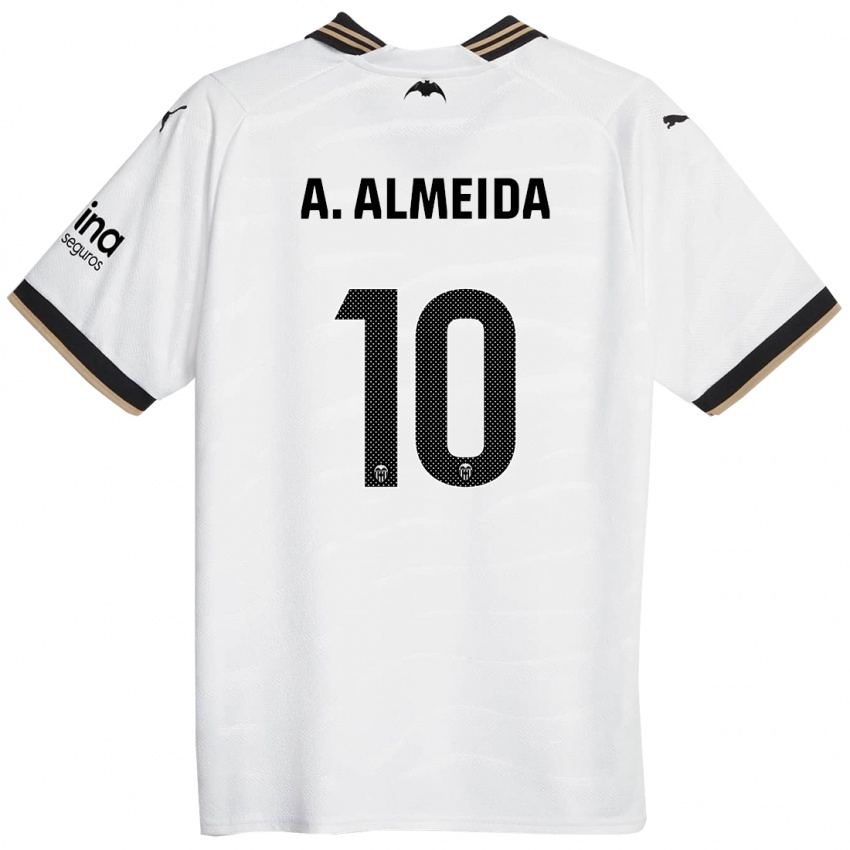 Niño Camiseta André Almeida #10 Blanco 1ª Equipación 2023/24 La Camisa México