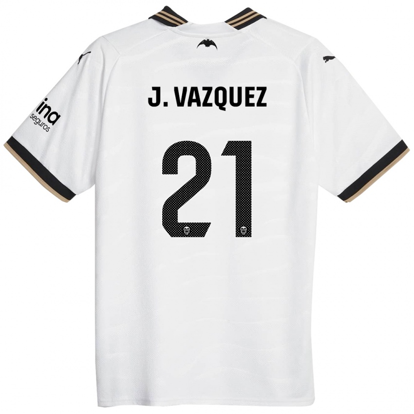 Niño Camiseta Jesús Vázquez #21 Blanco 1ª Equipación 2023/24 La Camisa México