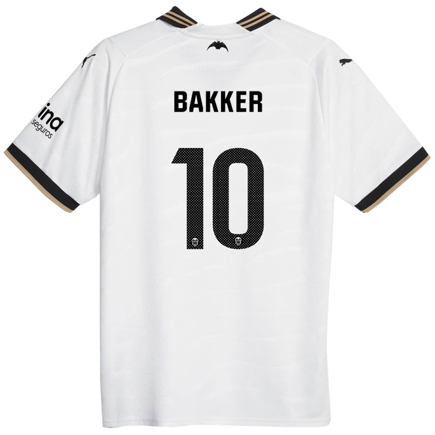 Niño Camiseta Linda Bakker #10 Blanco 1ª Equipación 2023/24 La Camisa México