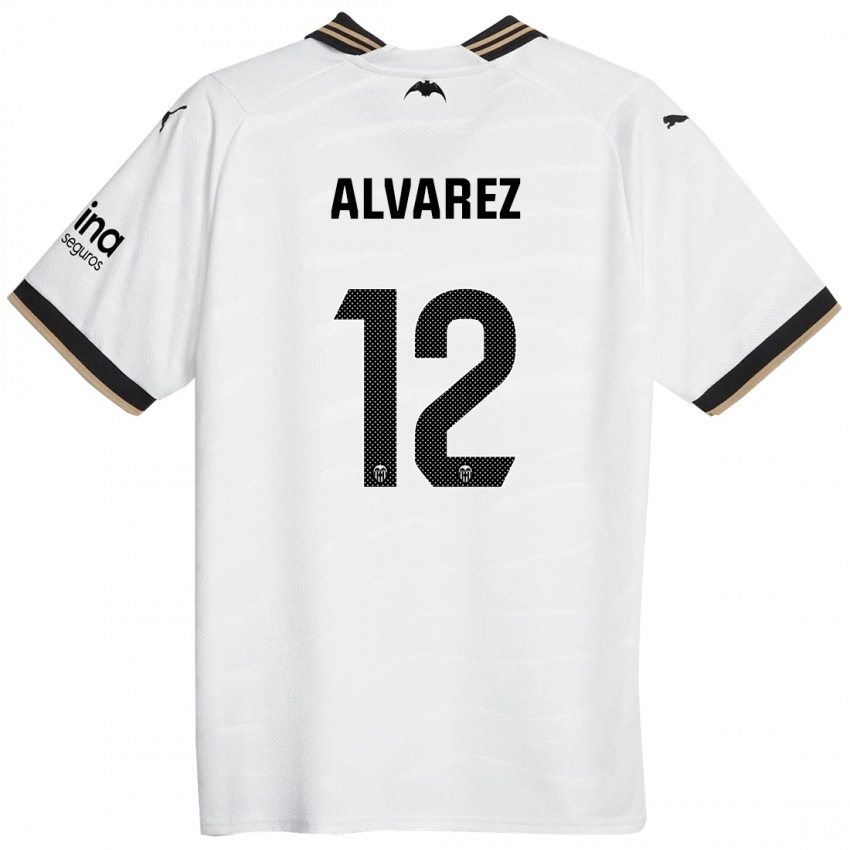 Niño Camiseta Sofia Alvarez #12 Blanco 1ª Equipación 2023/24 La Camisa México